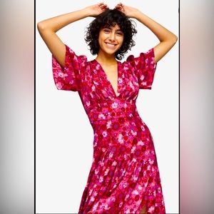 TOPSHOP Willow Floral Midi Dress size 8💖🌺NWOT